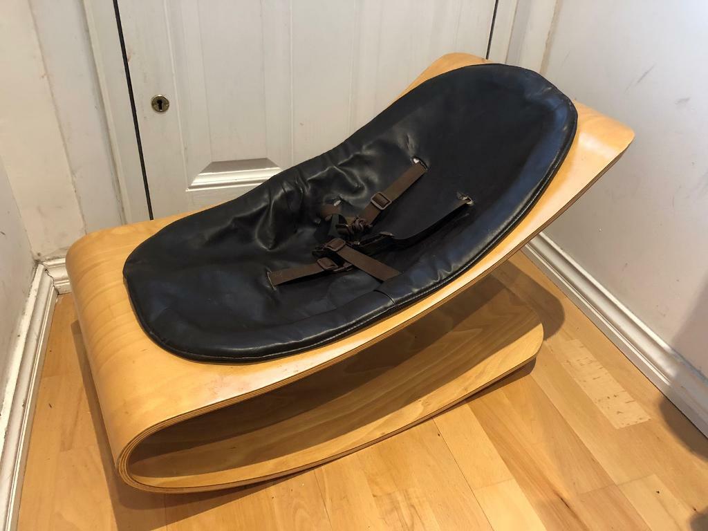 wooden baby rocker seat
